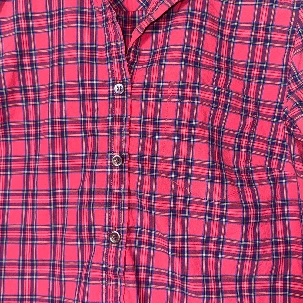 J. Crew Vibrant Plaid Button Down Shirt